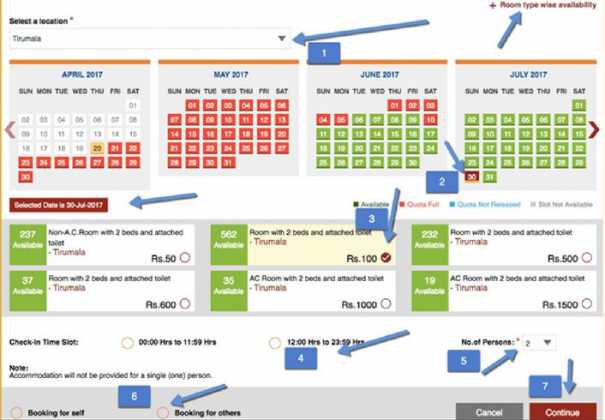 TTD Online Accommodation Booking Step By Step Process Tirumala